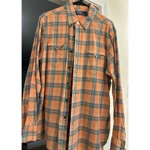 Polo Ralph Lauren mens plaid utility button down, size L